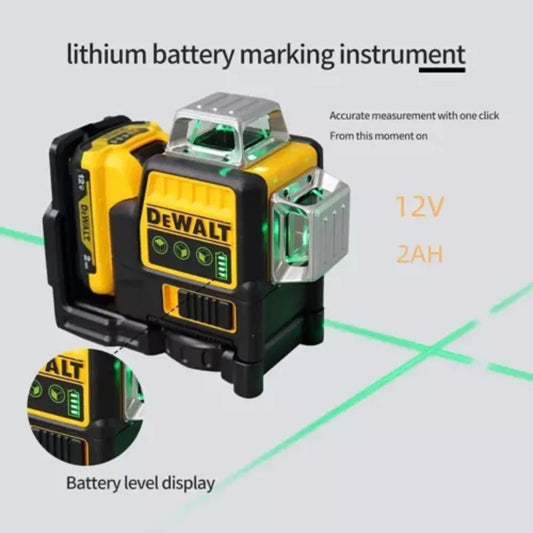 12v Green 3 Laser Lines Level Horizontal Outdoor