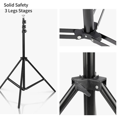 2.6M x 3M Photography Backdrop Stand Kit with Carry Bag for Photo & Video Studios.