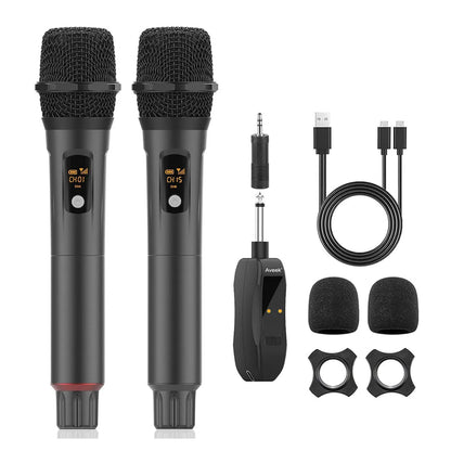 Wireless Rechargeable Microphone: Handheld Mic with Receiver for Singing, Karaoke, and DJs.