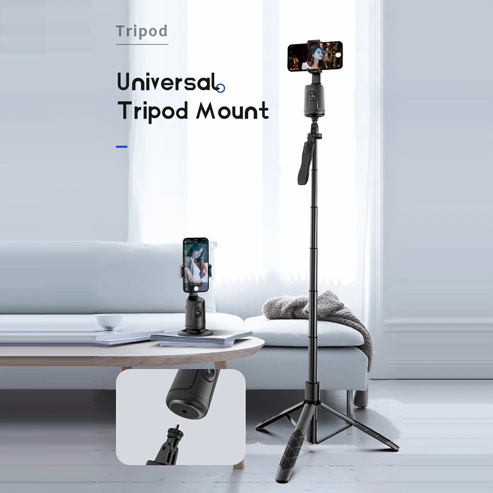 360° Smart Tracking Gimbal Stabilizer with Selfie Stick & Tripod for  Recording.