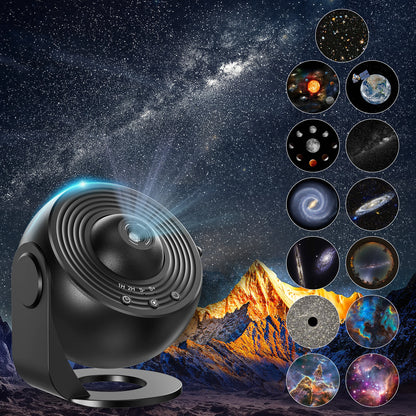 Galaxy Projector, Starry Sky Night Light with Solar System and Moon.