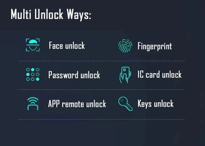 3D Face Recognition Door Lock: Keyless, with camera, fingerprint, and password unlock.