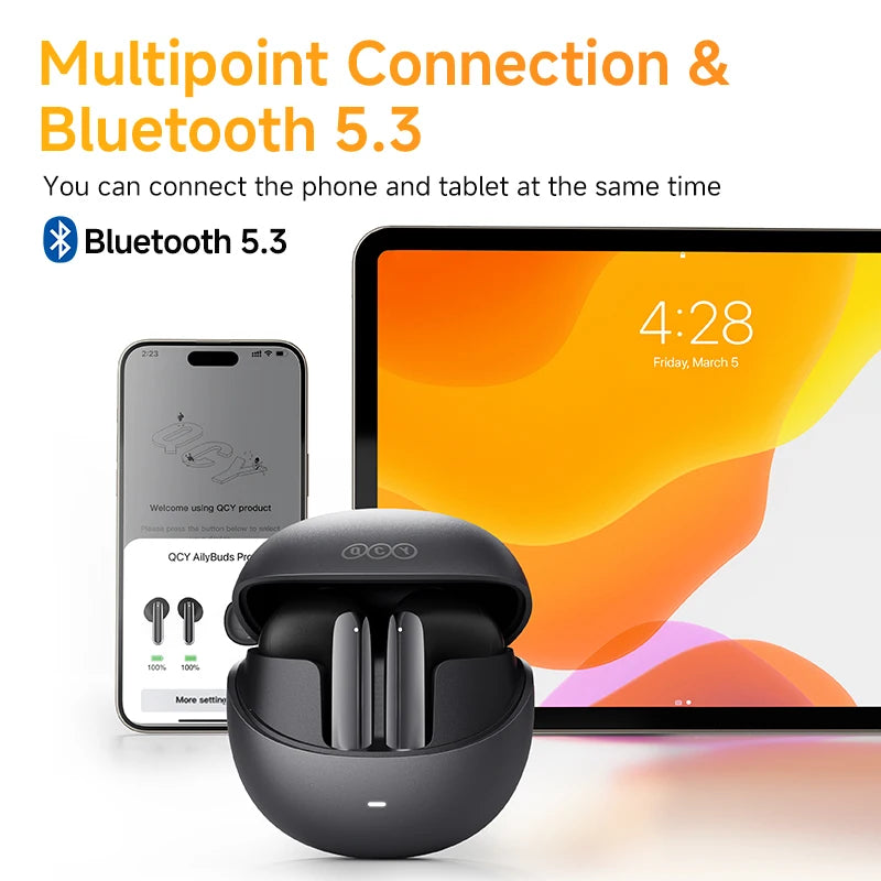 Earbuds, Hi-Res Audio, LDAC, Bluetooth 5.3, 6 Mics, AI HD Calls, Multipoint Connection.