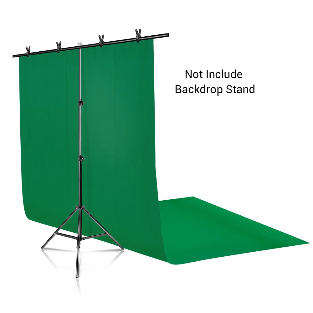 Photography Green Screen Backdrops Green/White/Black/Blue/Grey Muslin Polyester-cotton Professional Background for Photo Studio