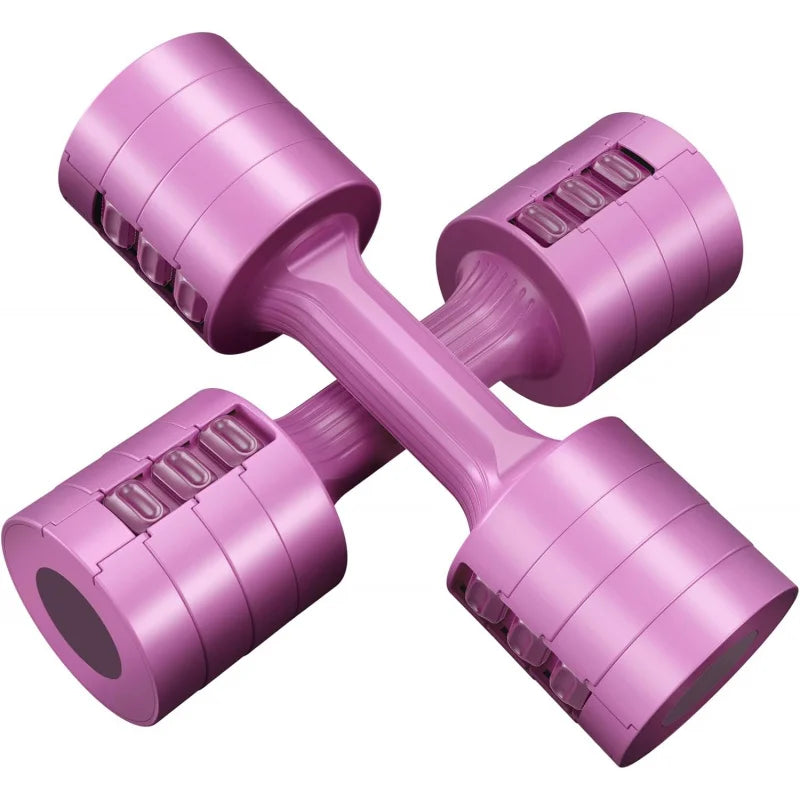 Adjustable Dumbbell Pair (2-5lb Each) – Free Weights Set for Women.