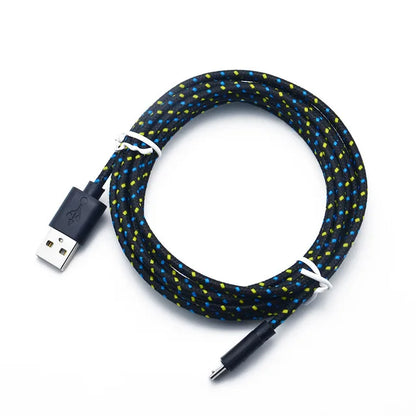 USB HD Nylon Braided Data/Charger Cable for Android, 1m/3m Micro USB.