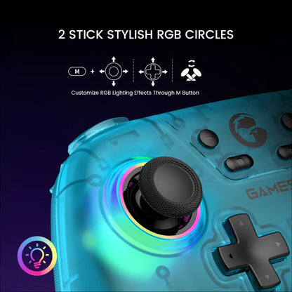 Wireless Controller, Bluetooth Gamepad with Hall Effect for Switch, iPhone, Android, PC.